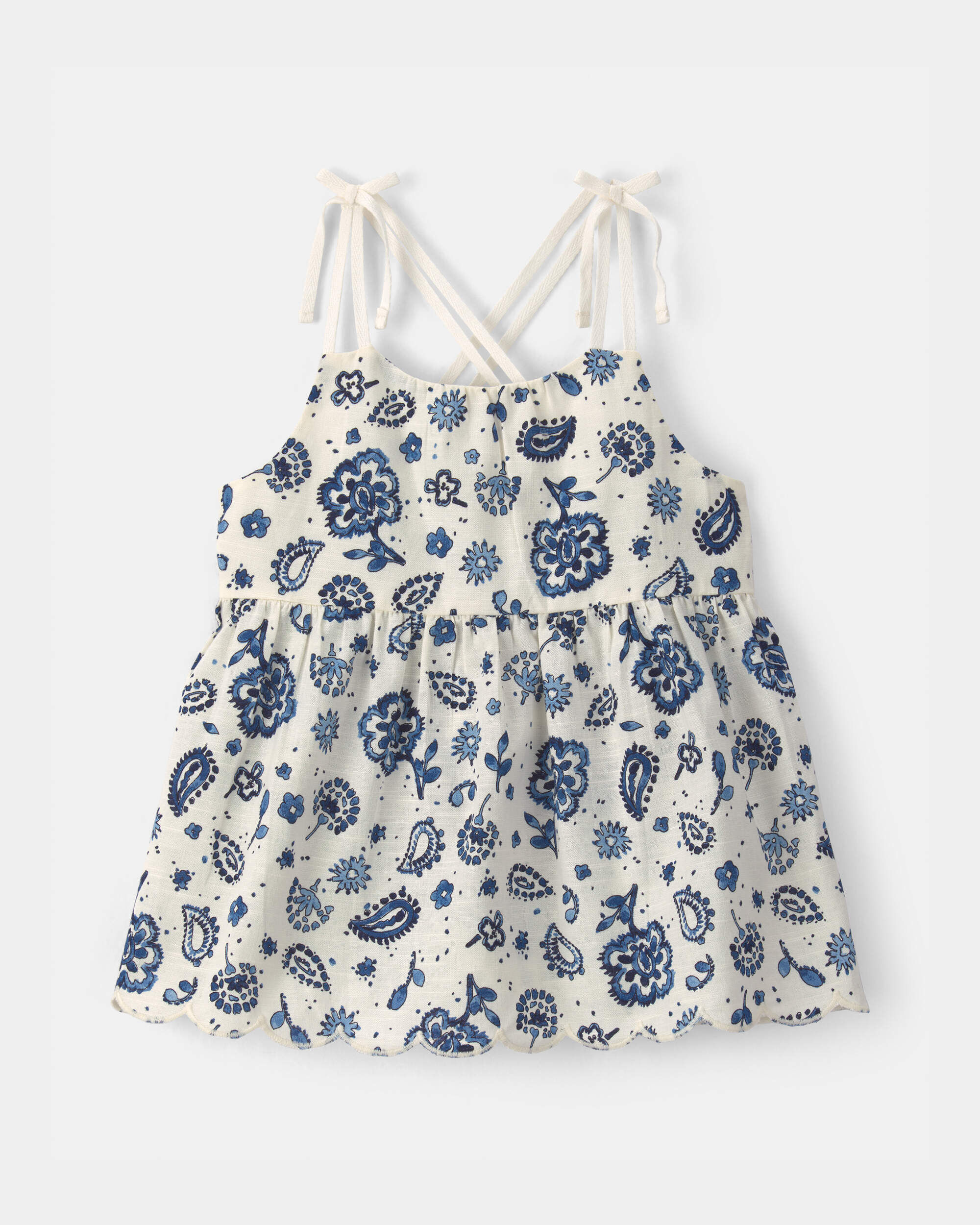 OshKosh Bgosh Toddler Girl Paisley Tank Top 2T BlueIvory 18$
