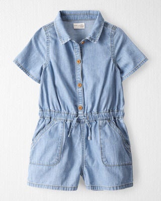 Product image 2 of Kid Organic Cotton Chambray Romper