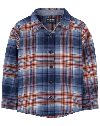 Toddler Cozy Flannel Button-Front Shirt