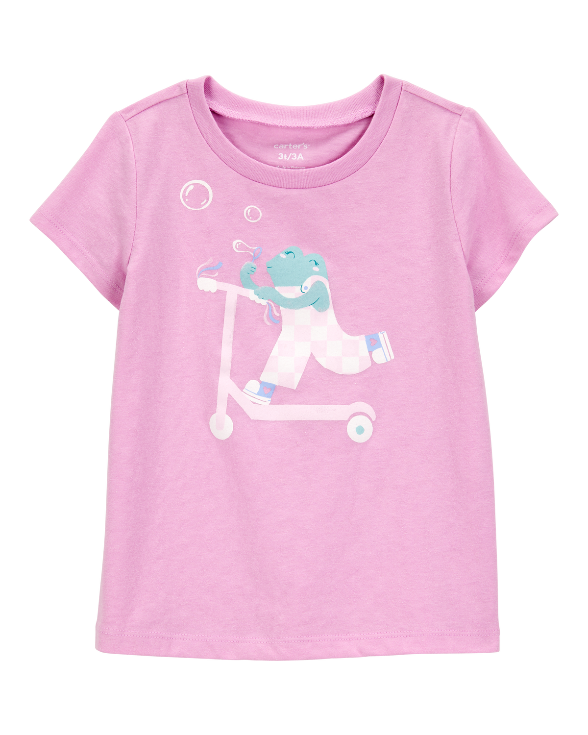 Toddler Girl Scooter Frog Short-Sleeve Graphic Tee - Pink