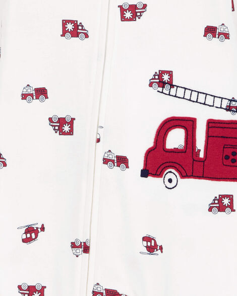 Product image 2 of Baby 1-Piece Firetruck 100% Snug Fit Cotton Footless Pajamas