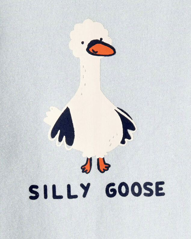 Product image 2 of Baby Silly Goose Cotton Long-Sleeve Graphic Bodysuit - Blue