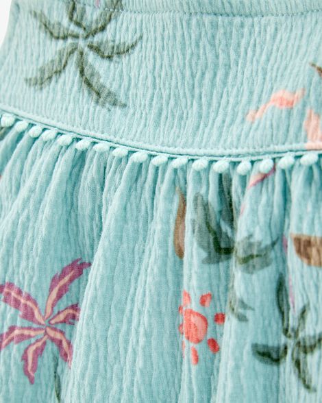  Product image 3 of Baby 2-Piece Palm Tree Crinkle Jersey Tank & Play Shorts Set - Turquoise