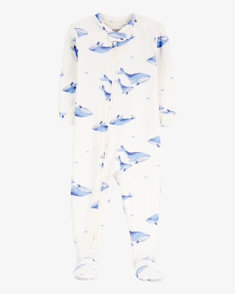  Product image 1 of Baby 1-Piece Whale PurelySoft Footie Pajamas