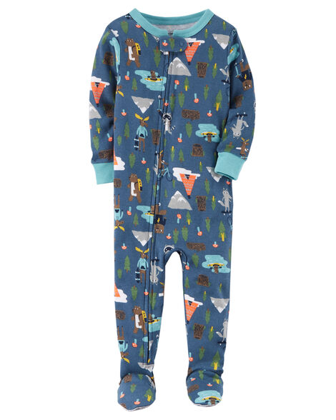 1-Piece Camping Snug Fit Cotton PJs