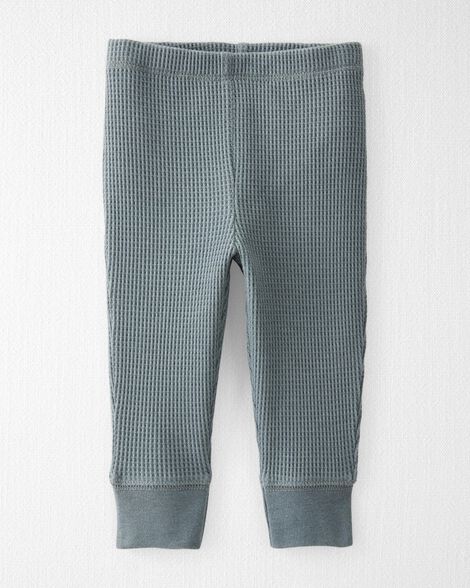 Baby Solid Color Waffle Knit Fabric Coat With Pants Sets