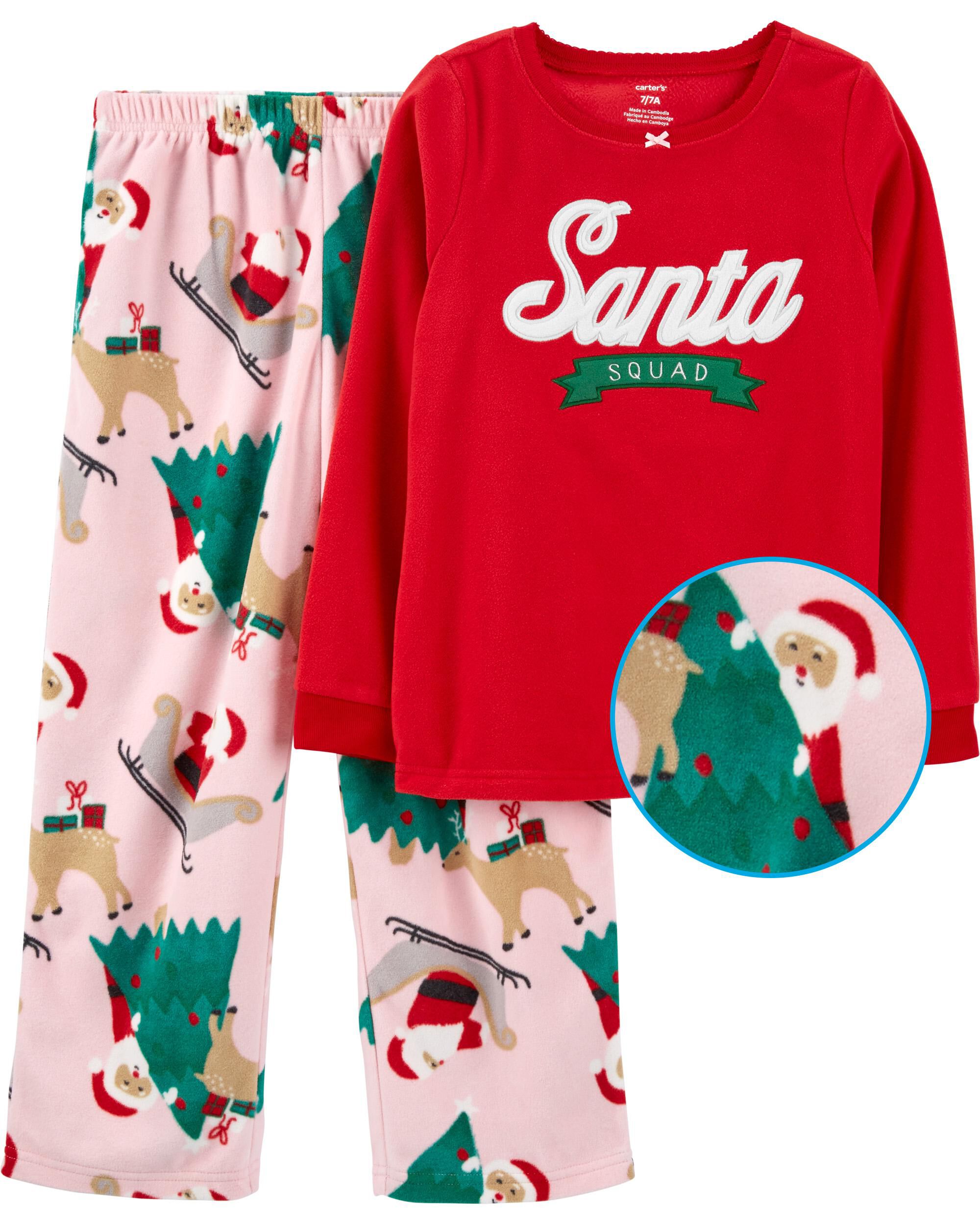 2 Piece Santa Squad Fleece Pajamas Carter s Carter s