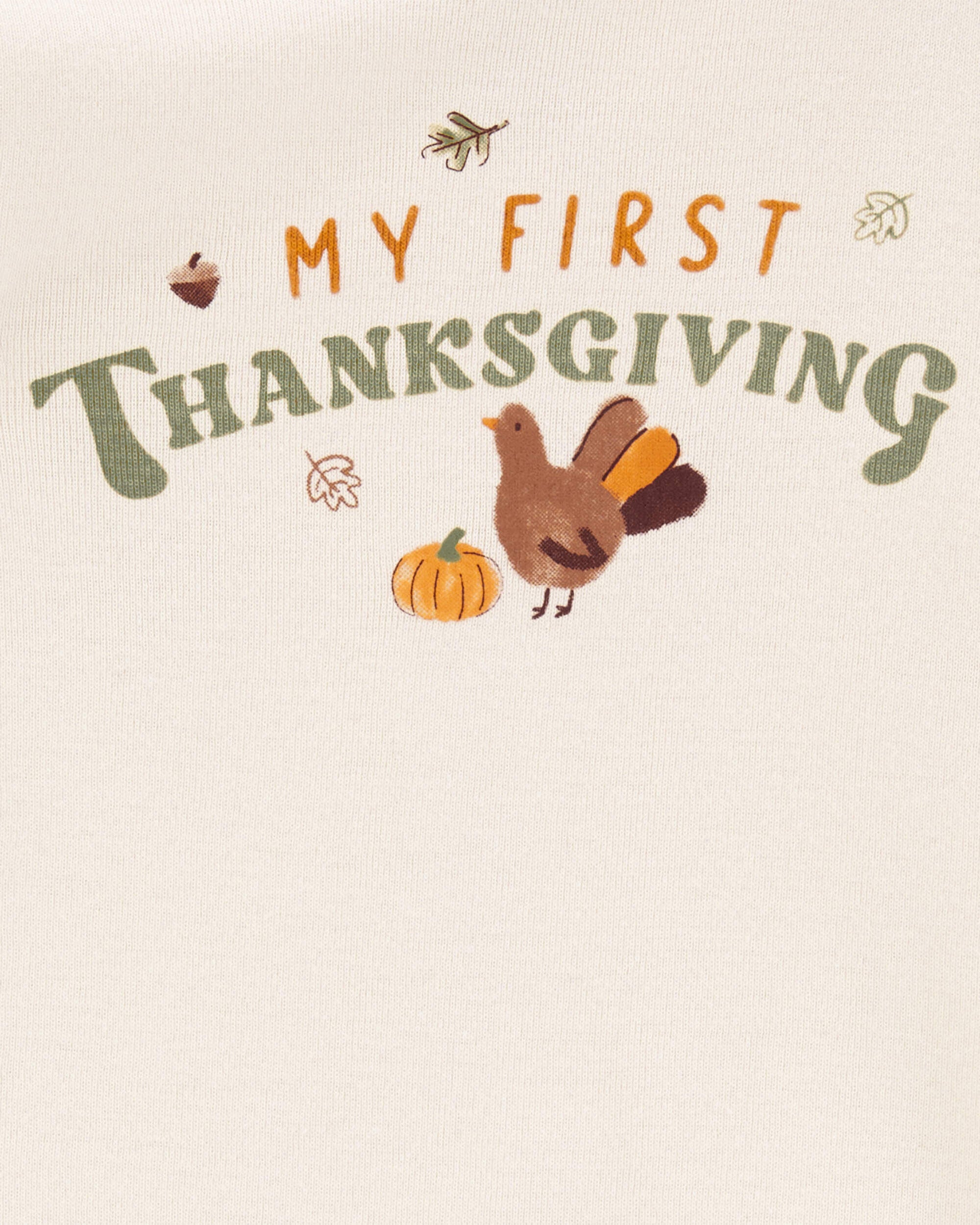 Baby My First Thanksgiving Long Sleeve Bodysuit