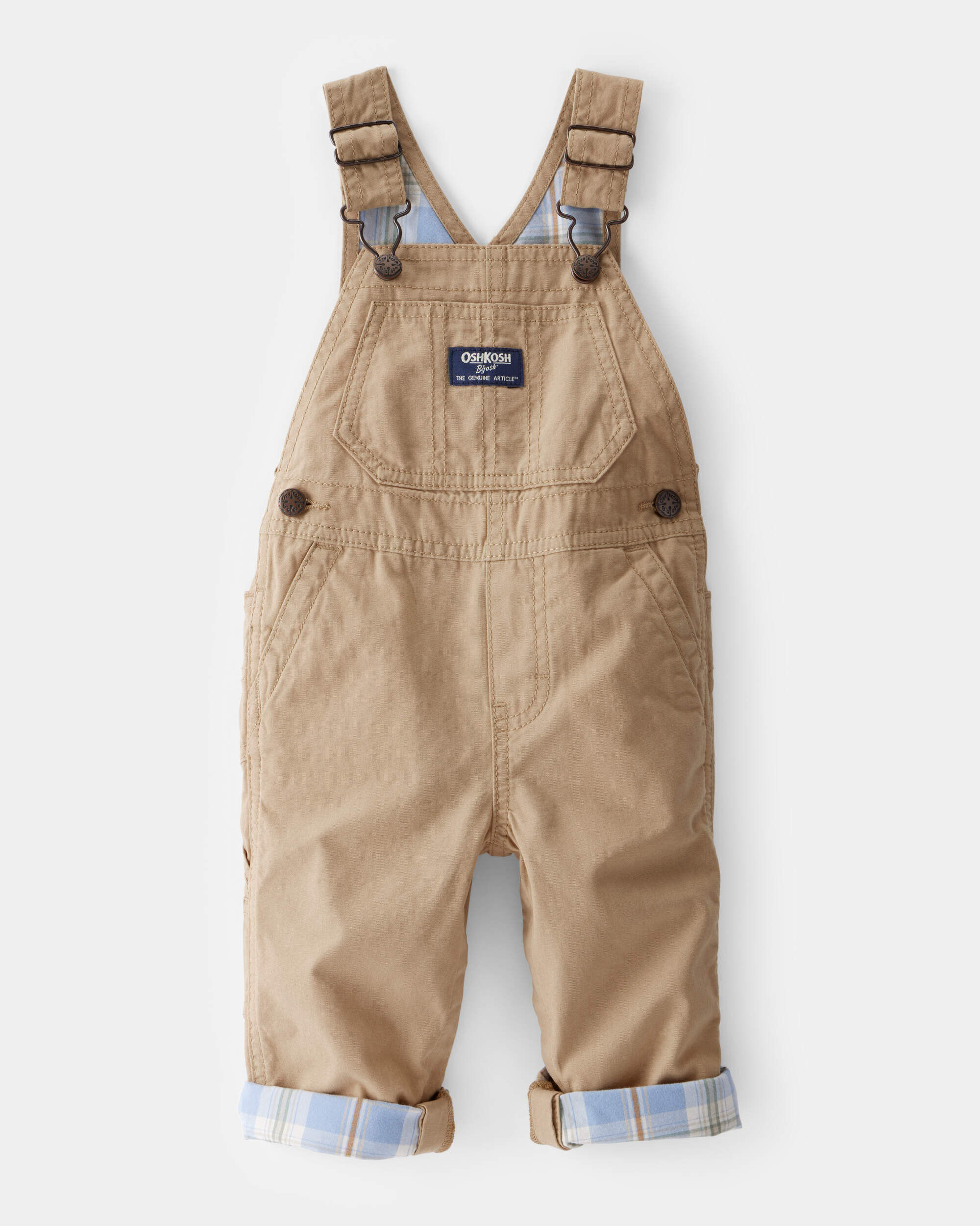 好評 Baby Khaki - Overalls Canvas Plaid-Lined Lightweight ジャケット・アウター