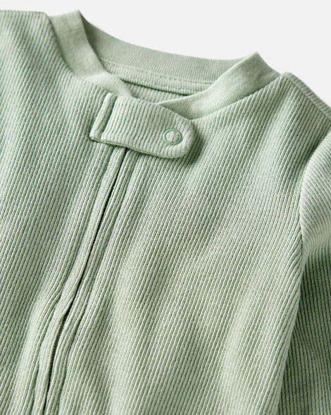 Baby Organic Cotton Rib Sleep & Play Pajamas