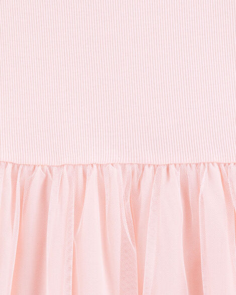  Product image 3 of Kid Solid Short-Sleeve Dress - Pink