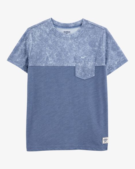  Product image 1 of Kid Solid Short-Sleeve Pocket Tee - Blue
