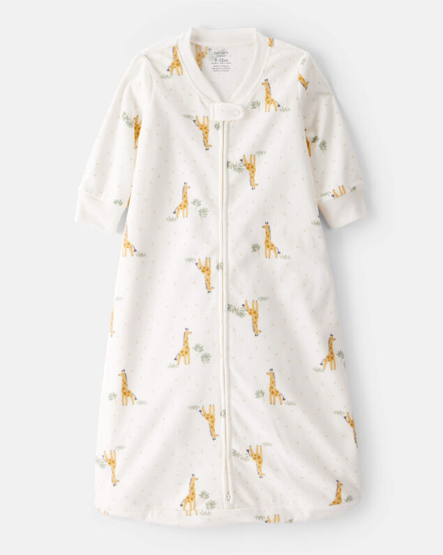 Product image 1 of Baby Giraffe Print Long-Sleeve Wearable Blanket - White