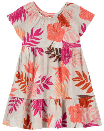 Toddler Tropical Crinkle Jersey Dress