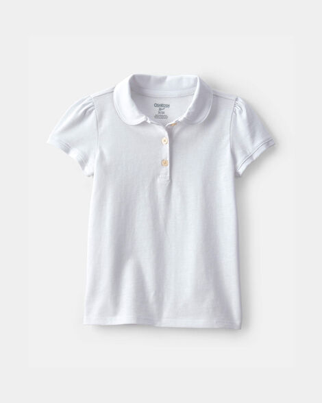 Toddler Girl Uniform Polo Shirt - White
