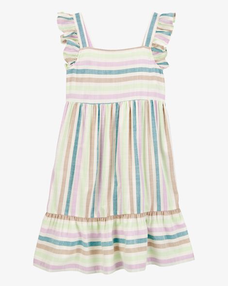  Product image 1 of Kid Striped Flutter Sleeve Dress