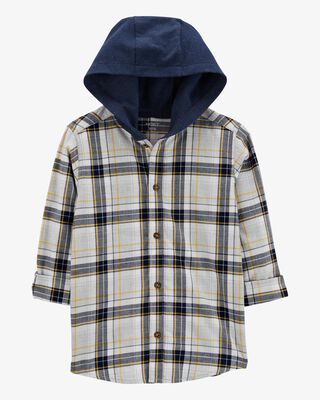 Product image 1 of Kid Plaid Hooded Button-Down Shirt