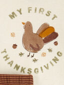 Ivory/Brown - Baby 2-Piece My First Thanksgiving Bodysuit Pant Set, Selected