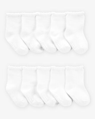 Product image 1 of Baby 10-Pack Scallop Crew Socks