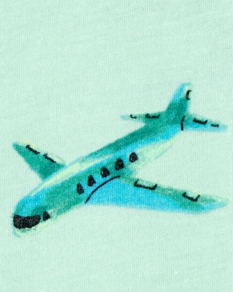  Product image 2 of Toddler Airplane Print Short-Sleeve Tee - Green
