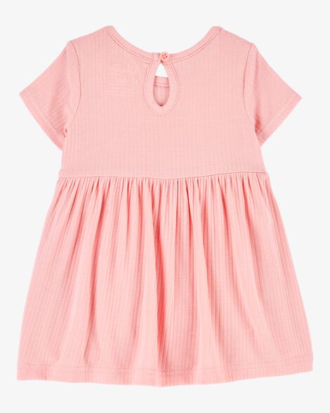  Product image 3 of Baby Solid PurelySoft Bodysuit Dress - Pink