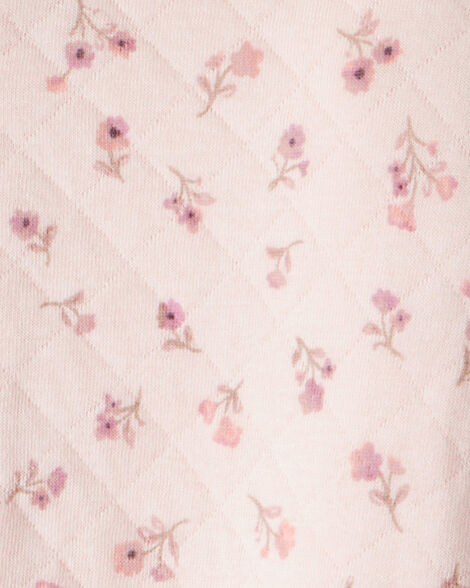 Product image 3 of Baby Girl Floral Long-Sleeve Hooded Jumpsuit - Pink