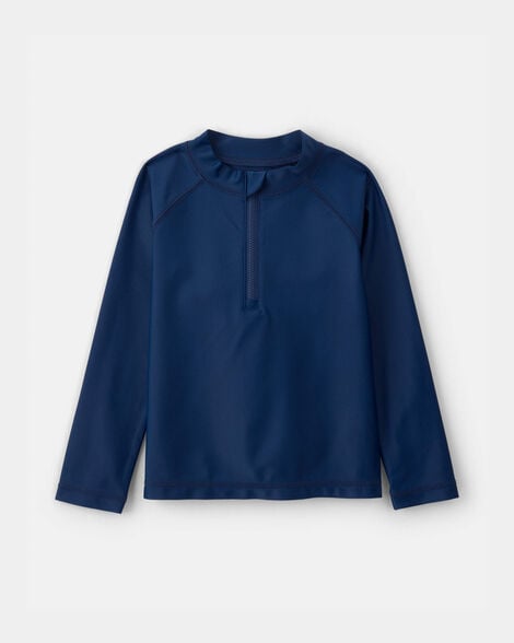 toddler boy long-sleeve rashguard - blue