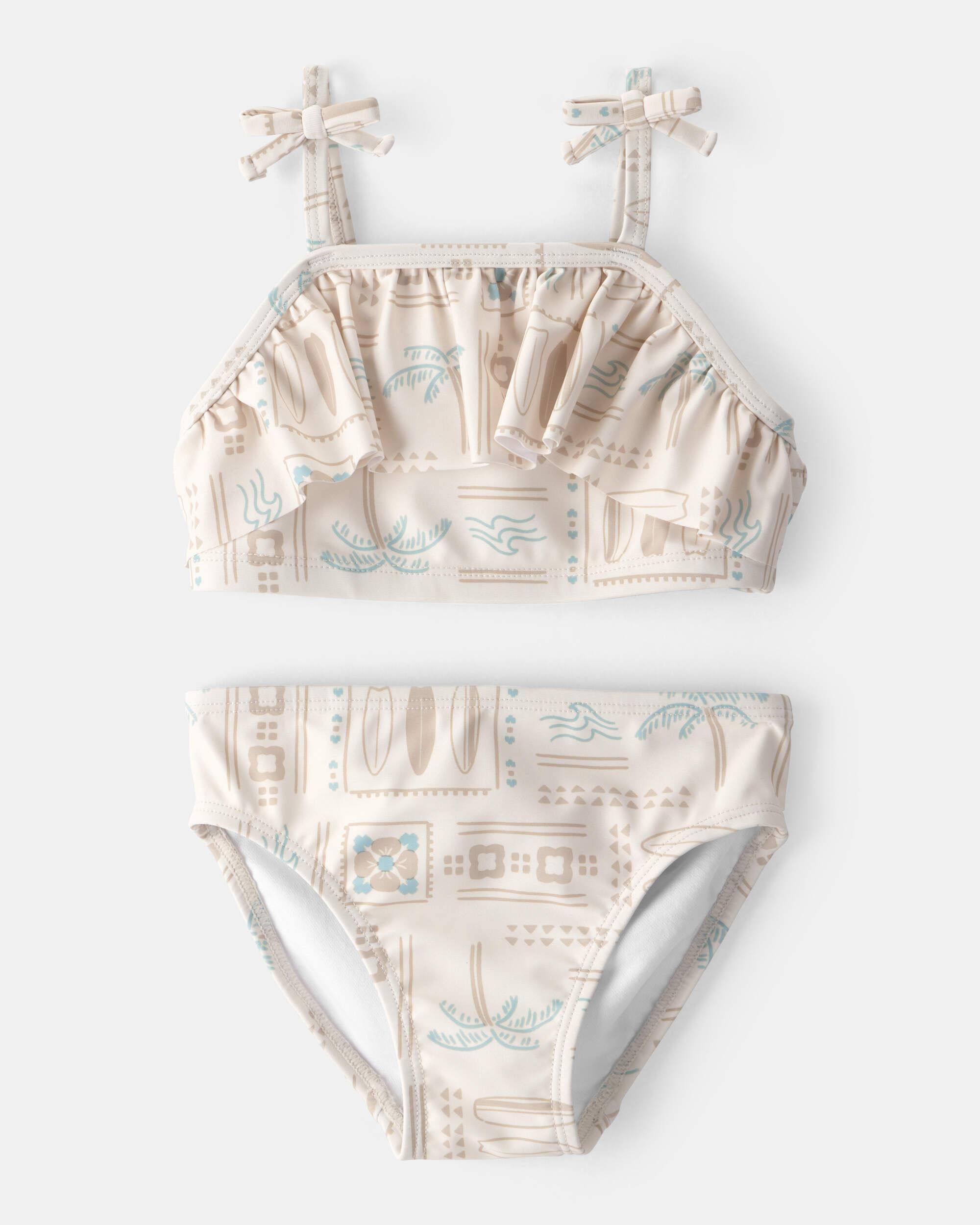 OshKosh Bgosh Toddler Girl 2-Piece Surf Bikini Set 2T Cream 12$