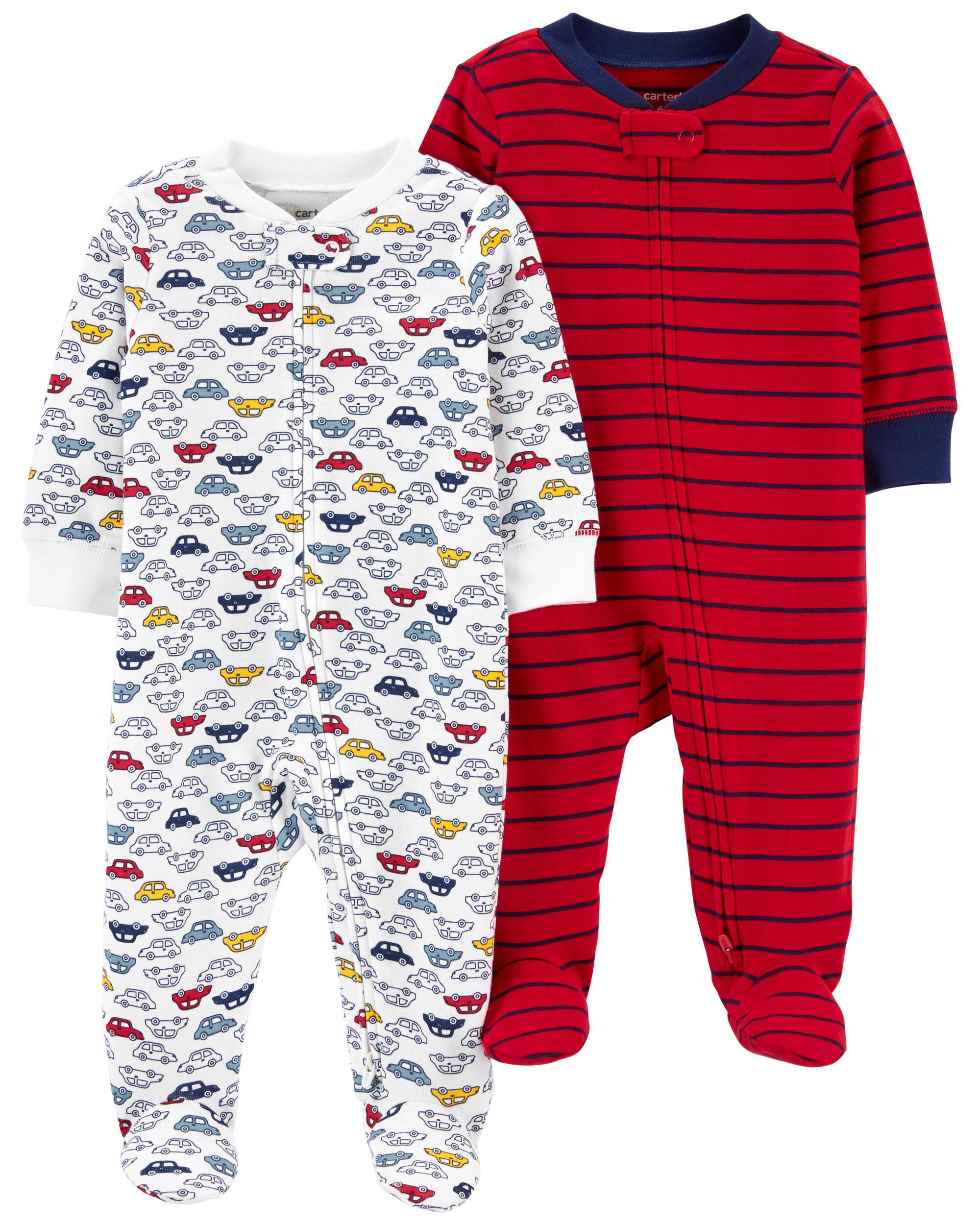 *CLEARANCE* 2-Pack Cotton Zip-Up Sleep & Plays