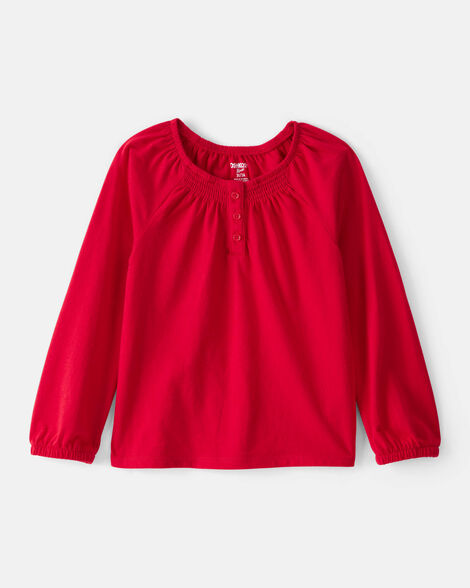Toddler Girl Long-Sleeve Fashion Top - Red