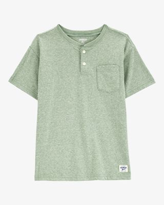 Product image 1 of Kid Pocket Henley Tee - Green