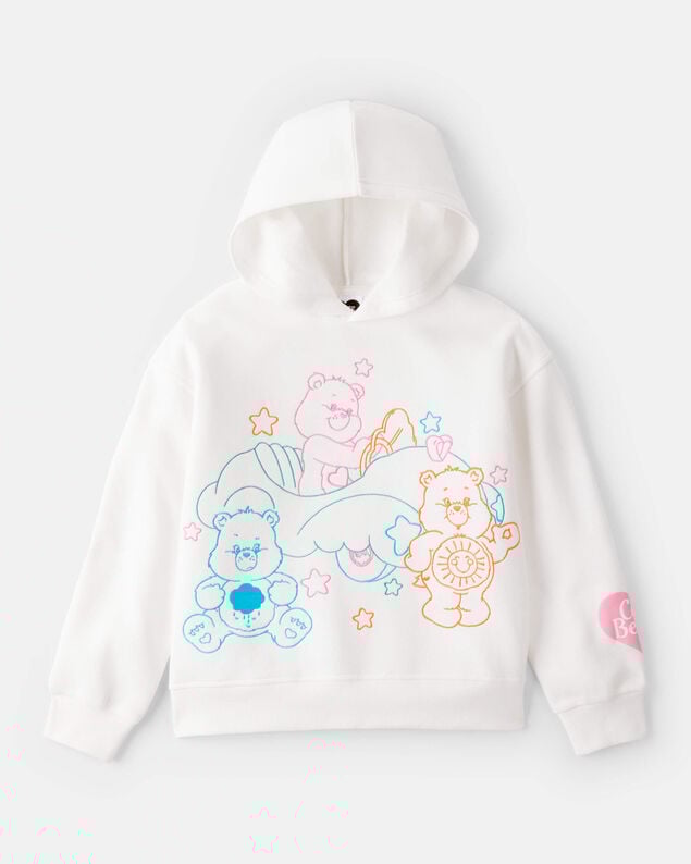 Product image 1 of Girls Care Bears Long-Sleeve Pullover Hoodie - White