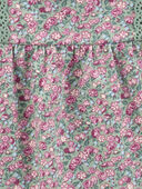 Multi - Toddler Floral Print Crochet Top, Selected