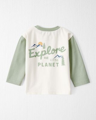 Product image 2 of Baby Girl Organic Cotton Let's Explore Long-Sleeve Tee