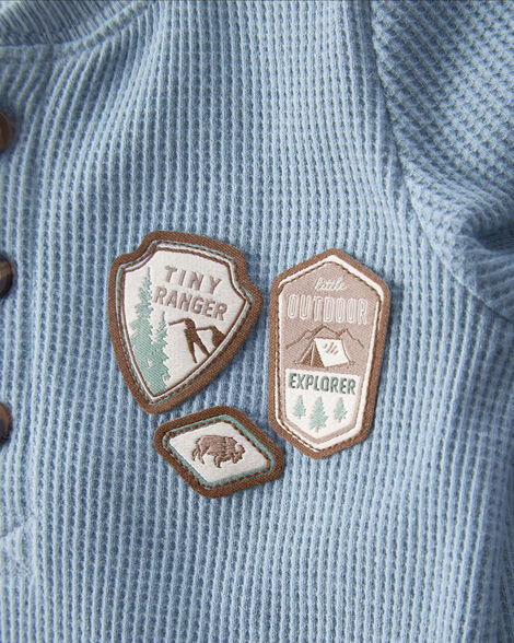 Baby 2-Piece Park Ranger Thermal Bodysuit Pant Set - Blue