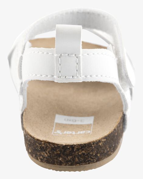  Product image 3 of Baby Butterfly Faux Cork Sandals - White
