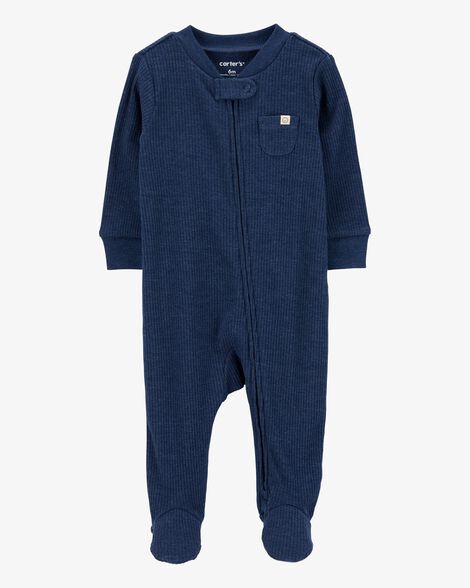  Product image 1 of Baby Textured 2-Way Zip Sleep & Play Pajamas