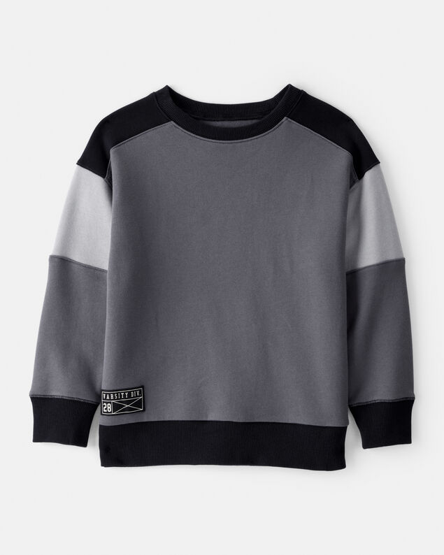 Product image 1 of Boys Color-Block Pullover Sweatshirt - Black