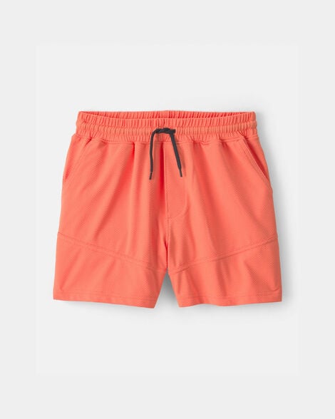 boys mesh active shorts - orange