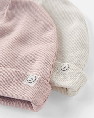 Product image 2 of Baby 2-Pack Organic Cotton Rib Caps