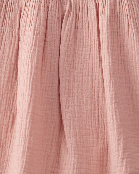  Product image 4 of Toddler Organic Cotton Gauze Dress in Pink