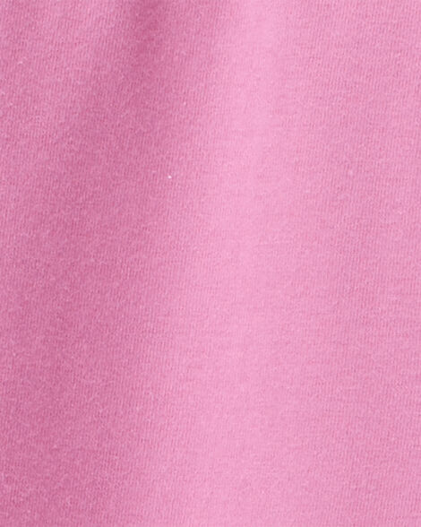 Kid Solid Cotton Flare Stretch Leggings - Pink
