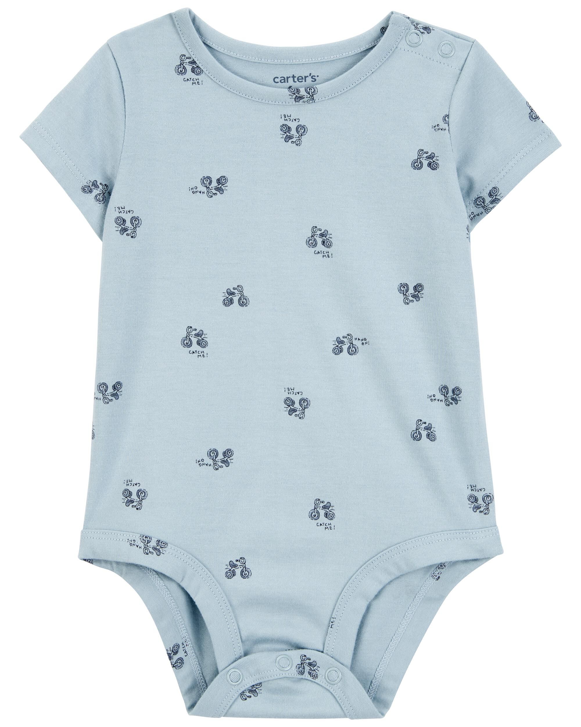 Baby Tricycle Print Short-Sleeve Bodysuit - Blue - Carter's