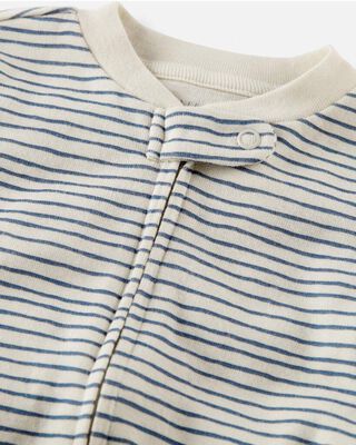 Baby Soft Cotton Striped Pajama Pants – Green & Cream