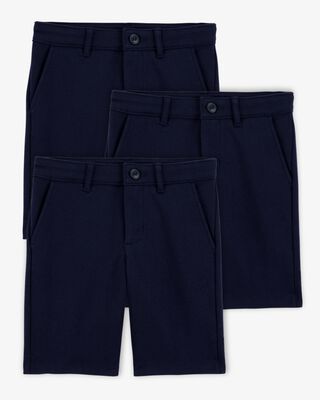 Product image 1 of Kid 3-Pack Ponte Knit Uniform Pants - Navy