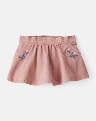Baby Girl 100% Cotton Skort - Brown