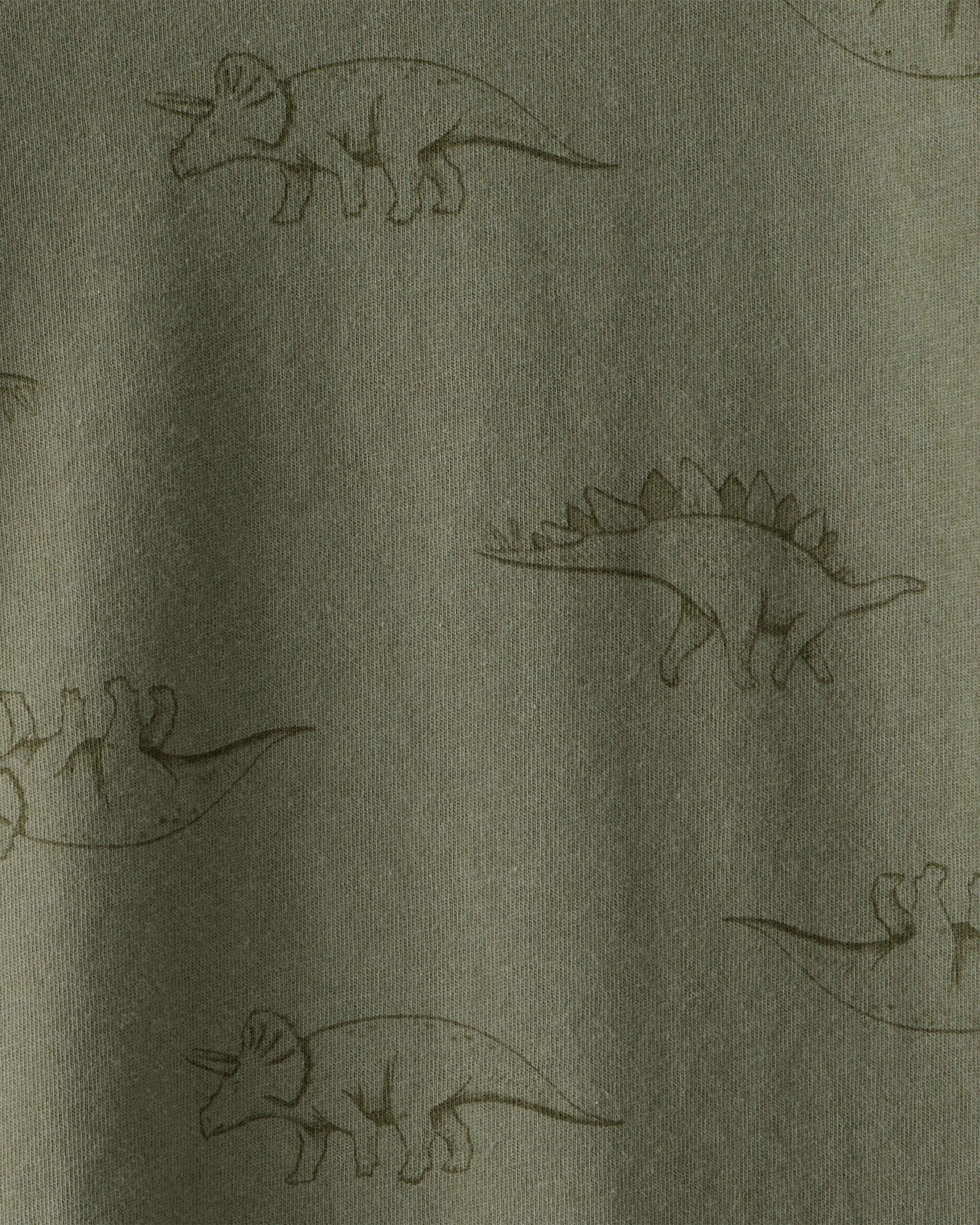 Baby Boy Dinosaur Print Long-Sleeve Tee - Green