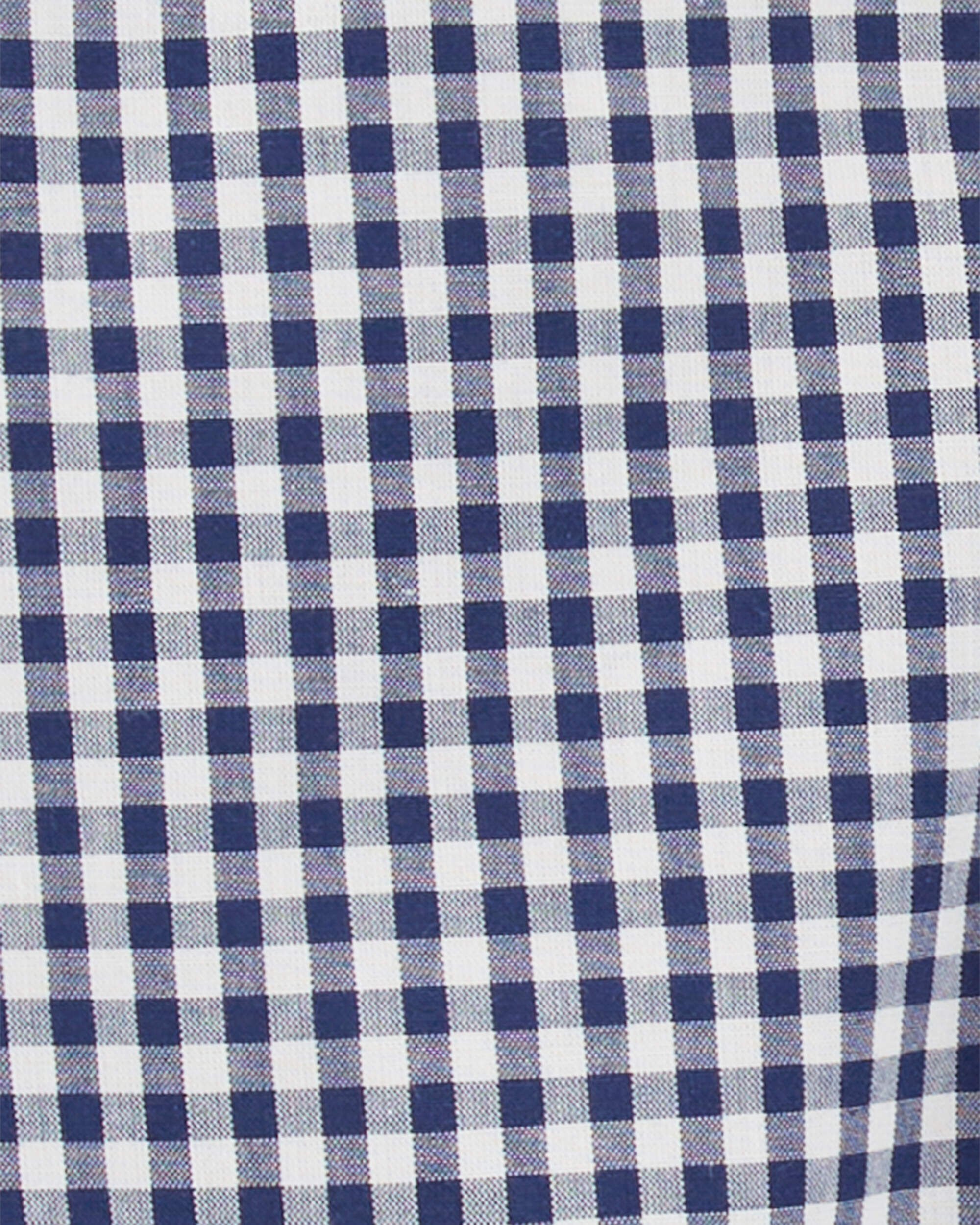 Baby Gingham Print Button-Front Bodysuit