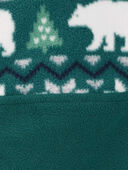 Green - Toddler Fair Isle Quarter-Zip Microfleece Pullover, Selected