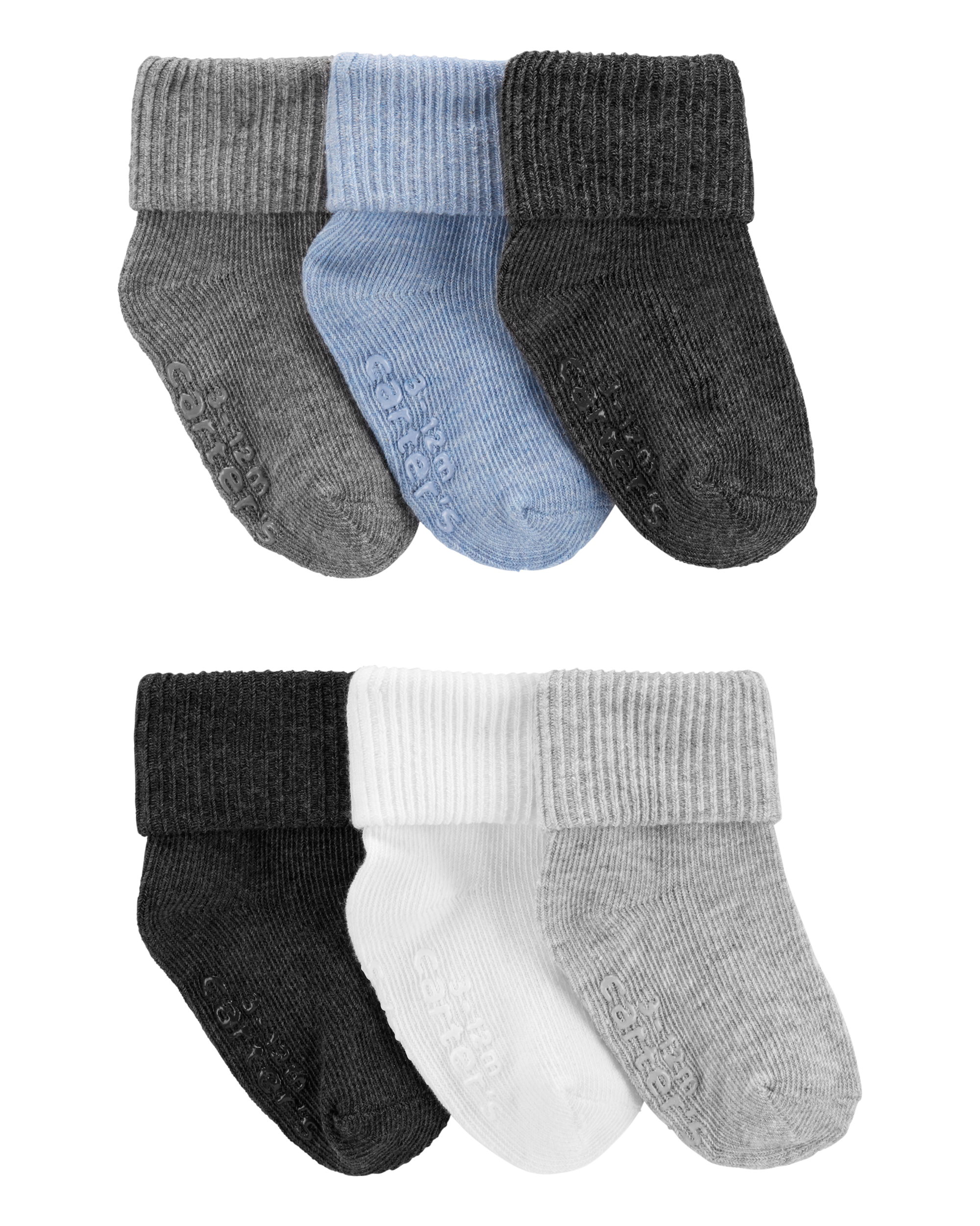 Baby 6-Pack Foldover Cuff Socks